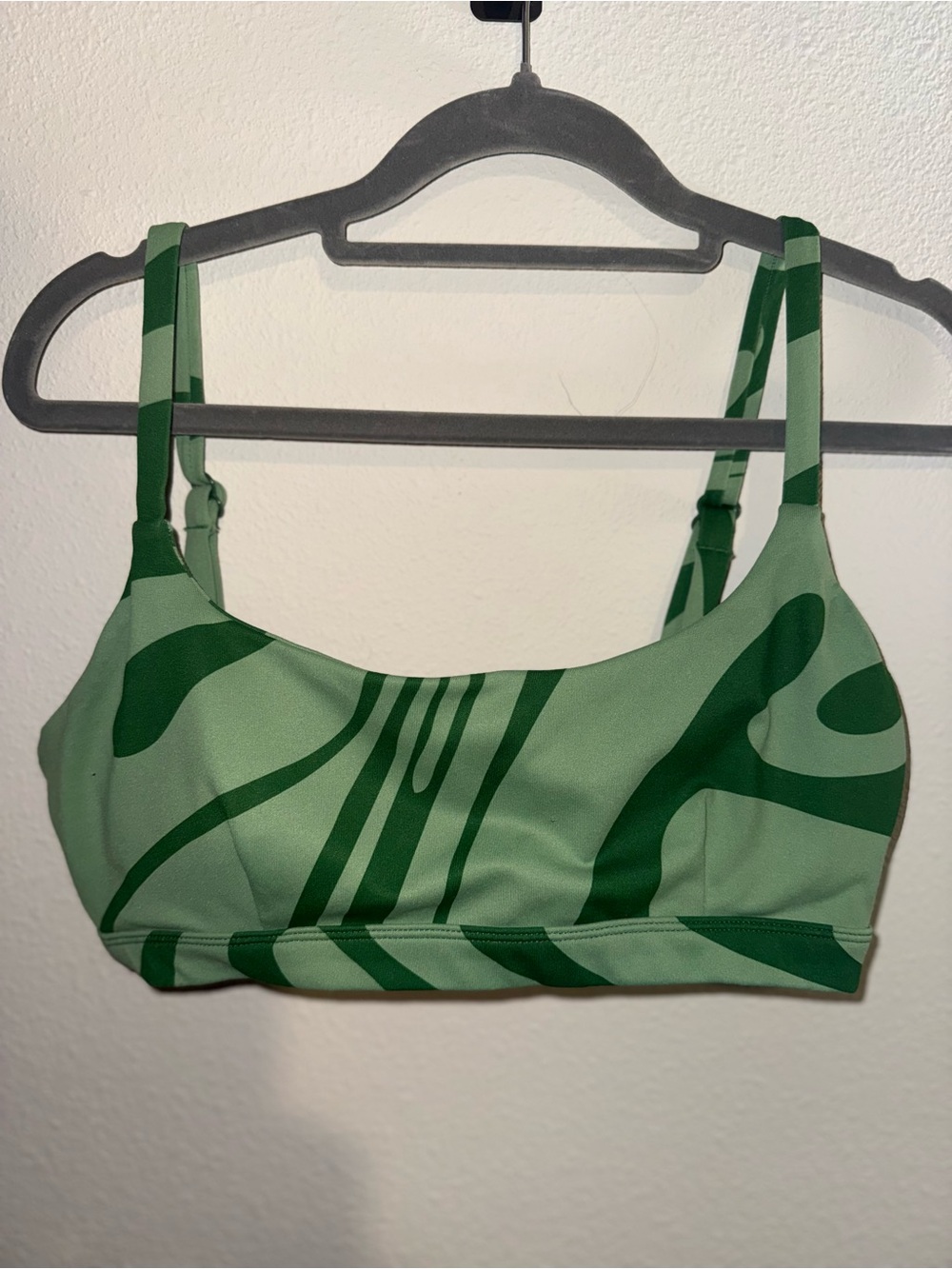 Green Abstract-Print Sports Bralette - Women Intimates & Sleepwear